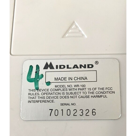 Midland NOAA Public All Hazards Alert Radio Model WR-100 Charger Instructions - Picture 4 of 5